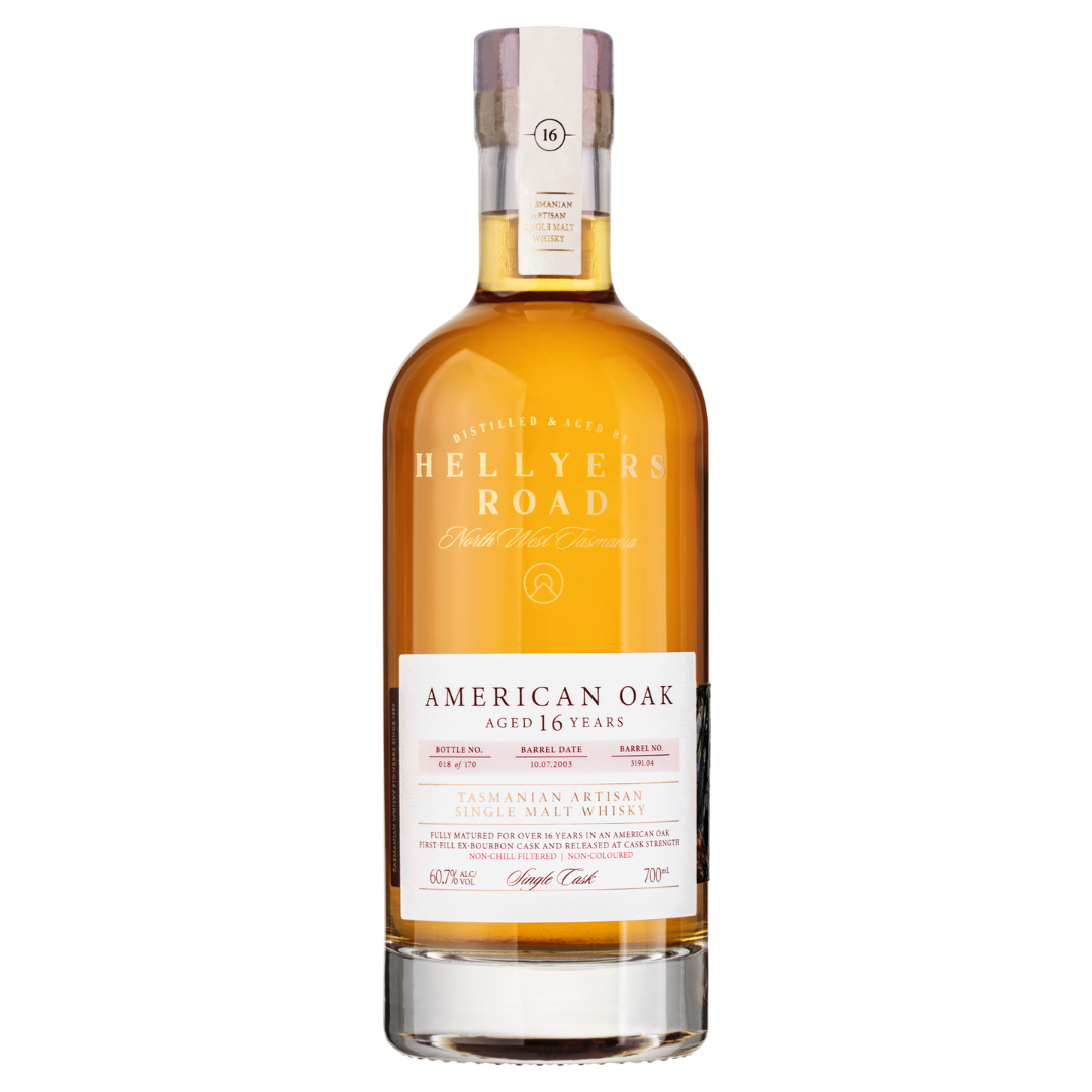 16 year old American oak single cask single malt Tasmanian whisky