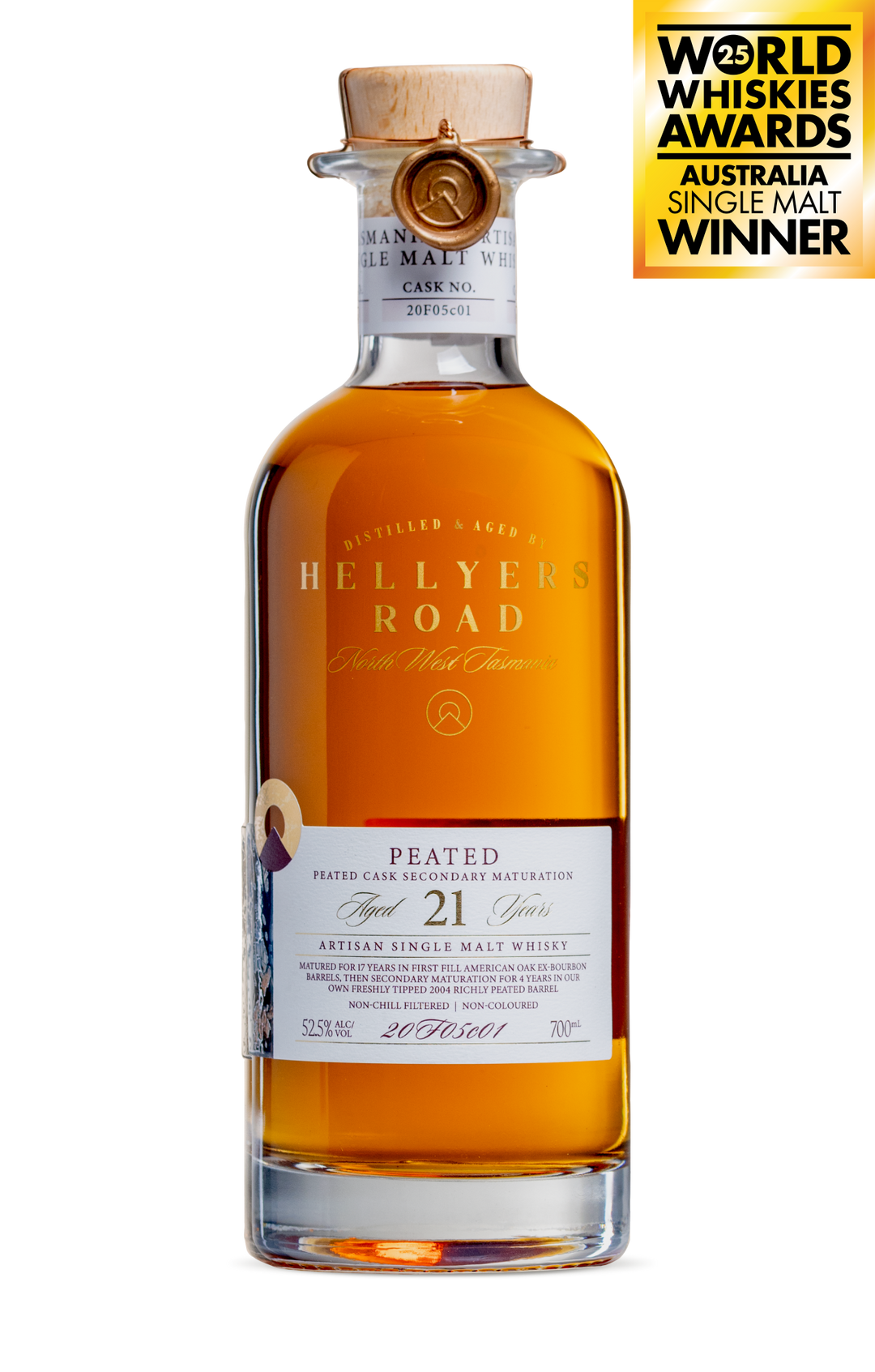 Peated Cask Finish 21 Years Old Tasmanian Single Malt Whisky