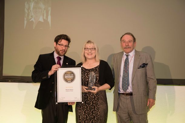 Sharon Deane covets the World Icon of Whisky Award received in London