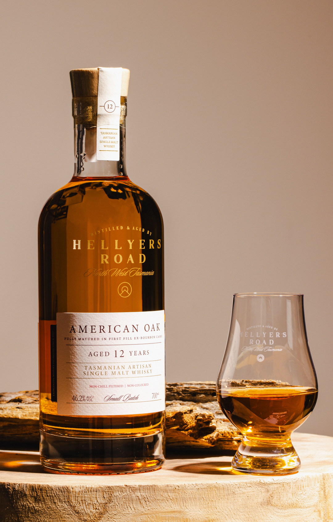12 Year Old American Oak Single Malt Whisky by Hellyers Road 12 Year Old American Oak Single Malt Whisky by Hellyers Road
