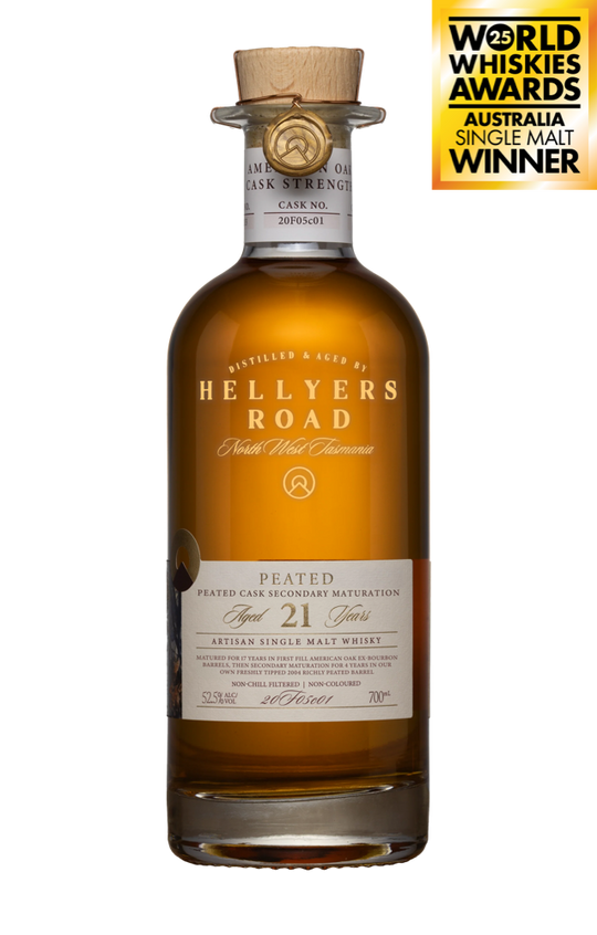 Peated Cask Finish 21 Years Old Tasmanian Single Malt Whisky